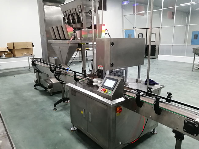 干貨菌類顆粒定量包裝機(jī)車間實(shí)拍